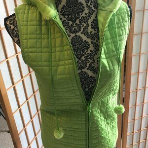 Vest/hooded vest/lime green vest
